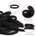 Xcozu 100 Black Hair Ties - Elastic Hair Bobbles for Women Girls & Children - Strong Stretch Bands for Thick Hair (40x8mm) - 1 Pack - Buy Online on SooperMarket.com