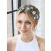 IYOU Flower Wedding Hair Vines Blue Crystal Bride Headband Leaf Guest Bridesmaid Hair Accessories for Women - Buy Online on SooperMarket.com