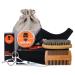 Sweet Carrot Bart Care Set Bart Care Set including Beard Balm (60g) Bart l (30ml) BartSchablon Bartbrush Bartscher Bartkamm with travel bag and travel box gift set for men