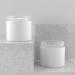 Zeoabsy 4-Pack 30ml Matte White Double-Walled Plastic Cream Canisters | Screw Cap with Silver Edge | Ideal for Gels Creams Ointments & Snacks - International Shipping Available - Buy Online on SooperMarket.com