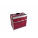 N&BF professional cosmetic case large aluminum cuddly case make -up case Multicofer nail case Beauty case lockable 2 floors + compartments empty with division to open (pink)