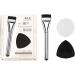 Cosmetic Applicator - Thin Brushes with Sponge Tip and High Makeup Brush Sets Base Brush Super Slim Foundation Brush with Flat Head and Sponge Blending Brush for Liquid Fo - Buy Online on SooperMarket.com