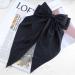 Allereya Vintage Large Silk Bow Hair Clip Barrette - Black Ribbon Hair Accessory for Women and Girls - Buy Online on SooperMarket.com