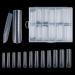 Duals Forms Acrylic Nail System UV Gel Nail Mold Full Cover Fasle Nail Tips Nail Form French Extension Tips Stickers Duals Forms Nail Mold For Uv Gel For Toes B