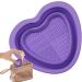 Bexdug Makeup Cleaning Bowl Heart Shape Silicone Makeup Brush Cleaning Mat Bowl | Portable Washing Tool for Brushes Sponges Makeup Cleaning Tools for Makeup Lovers Purple - Buy Online on SooperMarket.com