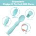 Vicloon Baby Fork and Spoon Set - Silicone Self Feeding Utensil for Infant Toddler - Easy Grip Toddler Cutlery Kit - Blue - Buy Online on SooperMarket.com