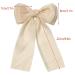 XFYUZR Women Bow Hair Clip Set - Pink & Beige Large Ribbon Hair Accessories for Girls, Prom Styling - 2Pcs - Buy Online on SooperMarket.com