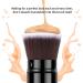 Retractable Flat Top Kabuki Brush | Portable Foundation Makeup Brush with Cover - Black - Buy Online on SooperMarket.com