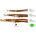 Dogeleine Adjustable Fat Leather Leash for Small & Large Dogs 2m to 5m Lengths in Cognac - Buy Online on SooperMarket.com
