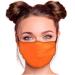Alsino mouth protection mask in different colors fabric mask without motif oral nose protection with changeable filter adjustable ear bracket (orange)