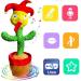Dancing Cactus Toy - Interactive Plush Singing Cactus Repeats & Dances - USB Rechargeable - Fun Christmas Decor Piece - Buy Online on SooperMarket.com