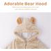 JiAmy Baby Boys Snowsuit | Girls Hooded Romper Winter Jumpsuit | Bear Cartoon Pajamas | Khaki 9-12 Months - Buy Online on SooperMarket.com