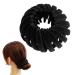 Hair Ring Bun - Sorcery Hair Clamp Avian roosts Styled Clips | Non-Skid Design Mobile roosts Plate Hairpin Expandable Ponytail Holder Hair Ornaments for Ladies Females 5.5 Inches Black
