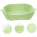 Cabilock Air Fryer Pan Air Fryer Silicone Liner Non-Stick Silicone Pot Reusable Square Cooking Pot Green 24X19.5X5CM - Buy Online on SooperMarket.com