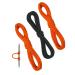 THREE ARCHERS Archery D Loop Rope for Compound Bow D Ring Buckle Release Nocking Loop Material(Pack 3) Bowstring Serving Thread D Loop Buckle 2 orange+black