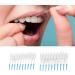 200 Soft Interdental Brushes with Floss & Case | Portable Oral Care Tool | Blue Silicone Head - Perfect for Fresh Breath & Dental Hygiene - Buy Online on SooperMarket.com