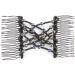 BORDSTRACT Magic Hair Comb Elastic Beaded Double Comb Hair Clip for Long Lasting Updo Popular Hairstyles (Black) Random - Buy Online on SooperMarket.com