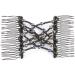 Salmue Hair Combs with Elastic by HairZing - Double Comb for Thick Hair - Magic Easy Beads - Stretchy Hairpin for Women & Girls - Black - Buy Online on SooperMarket.com