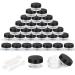 30 pieces 5 g/5 m black cosmetic container with mini spatula small round clear empty empty sample glasses for lotion lip balm cream accessories for nails black black black