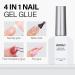 AILLSA 4-in-1 Gel Nail Glue | Super Strong 13ml Capacity | Long Lasting Brush-On Adhesive for Acrylic Nails, Fake Tips, Rhinestones & Foil - Buy Online on SooperMarket.com