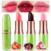 evpct 3Pcs Peach Strawberry Black Red Cherry Tinted Lip Balms PH Lip Color Changing Lipstick Stain Set Queen for Women Girls Korean Mood Long Lasting Color Change Light Pink Lipstick Lip Tint Gloss 3 Count (Pack of 1) 3P...