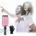 3 Barrel Curling Iron 25mm | Temperature Adjustable Crimper Hair Iron | Ceramic Tourmaline | Fast Heating Curling Wand | Pink - Buy Online on SooperMarket.com