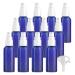 ZEOABSY 12 Pieces 50 ml Blue Lotion Bottles with White Pump 50ml Empty PET Plastic Lotion Pump Bottle Cosmetic Gel Travel Container for Cosmetic Make up Cleaning + 2 x Funnel Blue 50 ml