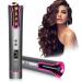 Automatic Hair Curler Cordless Curling Iron Portable Rotating Curling Tongs Rechargeable Hair Curling Wand with LCD Display and Timer, Auto Shut-Off Curling Wand (Black)
