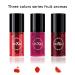3 Colors Lip Stain Tint Set - Hydrating Mini Liquid Lipsticks & Cheek Tints - Long-Lasting Korean Lip Gloss - High Pigment & Waterproof Formula - Buy Online on SooperMarket.com