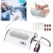 Salmue 3 in 1 Nail Dryer Vacuum Cleaner & Manicure Tool Set - UV Lamp, Dust Extraction, LED Light - Ideal for Gel Nails - Buy Online on SooperMarket.com