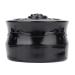 Makeup Container Vintage Rose Empty Makeup Loose Powder Dispenser Cosmetic Case with Powder Puff(Black)