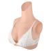 Icever silicone breast prostheses Realistic shape gel filling false breast a cup fake breast plate for crossdresser mastectomy transgender drag queen (a cup beige) a cup gel filler beige
