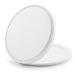 Getinbulk Compact Mirror Bulk  Small Pocket Makeup Round Mirror Double-Sided 1X/3X Magnifying PU Leather (White  2.7 inches)