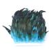 Lyras Turquoise Rooster Feathers Fringe Trim by The Yard for Clothing Costume Decoration Crafts Feather Width 5-7 inches per Pack of 2 Yards