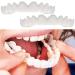 Risely 2 pairs of veneers teeth at the top and bottom teeth for plug in braces artificial teeth lightening dentures false teeth Temporary whitening repair kit for men and women