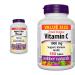 Webber Naturals Apple Cider Vinegar Capsules 500 mg 240 Count & Vitamin C Timed Release 1 000 mg 150 Tablets For Bones Teeth Immune and Antioxidant Health Vegetarian