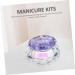 minkissy Nail Art Crystal Cup Cosmetics Cover Glass Purple Manicure 6.5x8cm Purple - Buy Online on SooperMarket.com