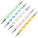 5PCS Nail Dotting Pen Marbleizing Dotting Painting Pen Polish Carving Tool Paint Manicure Dot Nail Art Set - Multi-Colored