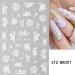 White Flowers Nail Art Stickers | 5D Self-Adhesive Floral & Butterfly Decals for DIY Manicure | 4 Sheets of Embossed Nail Design - Buy Online on SooperMarket.com