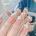 Golden Sequins Flower Press-on Nails for Women - Spring/Summer Nail Art DIY Kit - Buy Online on SooperMarket.com