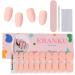 Ebanku 20pcs UV Gel Nail Film - Nude Pink Self-Adhesive Nail Stickers & Foil with Nail File for Women & Girls - Perfect for Nail Decoration - Buy Online on SooperMarket.com