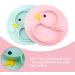 Non-Slip Baby Suction Plate | BPA-Free & FDA Approved | Dishwasher & Microwave Safe | Cyan/Rose Duck Design - Buy Online on SooperMarket.com