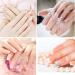 French Nail Tips 500pcs Half Cover False Nails with Box - 10 Sizes | Natural Acrylic Nail Tips for Salon and DIY Nail Art - Buy Online on SooperMarket.com
