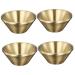 Zerodeko 4pcs Double Layer Insulation Bowl Camping Bowls Noodle Bowl Decorative Soup Bowl Dishes Reusable Ice Cream Bowls Korean Soup Noodles Stainless Steel Bowl Toddler Anti-Scald Pasta 12X12X5.8CMx4pcs Goldenx4pcs