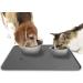 iGadgitz Home U6713 Silicone Pet Feeding Mat 47x30cm Non Slip Pet Food Mat for Dog Cat Bowls - Grey - Buy Online on SooperMarket.com