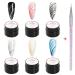 MEET ACROSS 6 Colors Spider Gel for Nail Art - Elastic Drawing Gel for UV LED Nails - DIY Manicure Kit with Brushes - Buy Online on SooperMarket.com