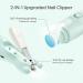 Lupantte Electric Baby Nail Trimmer with Light - 2-in-1 Clippers & 14 Replacement Heads, for Newborns & Adults - Light Green - Buy Online on SooperMarket.com