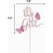 Double Sided Rose Gold 'It's A Girl' with Butterfly Cake Topper - Pink Baby Shower Decor - Buy Online on SooperMarket.com