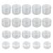 Liujzzi 20 pieces of cosmetic container travel pot glass set with lid for creams sample make-up storage 5 10 15 and 20 grams (clear lid and clear body)