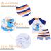 Buy AMZTM Baby Boys UV Protection Dinosaur Swim Set | White Swim Shorts & Swimwear for Kids - International Shipping Available - Buy Online on SooperMarket.com